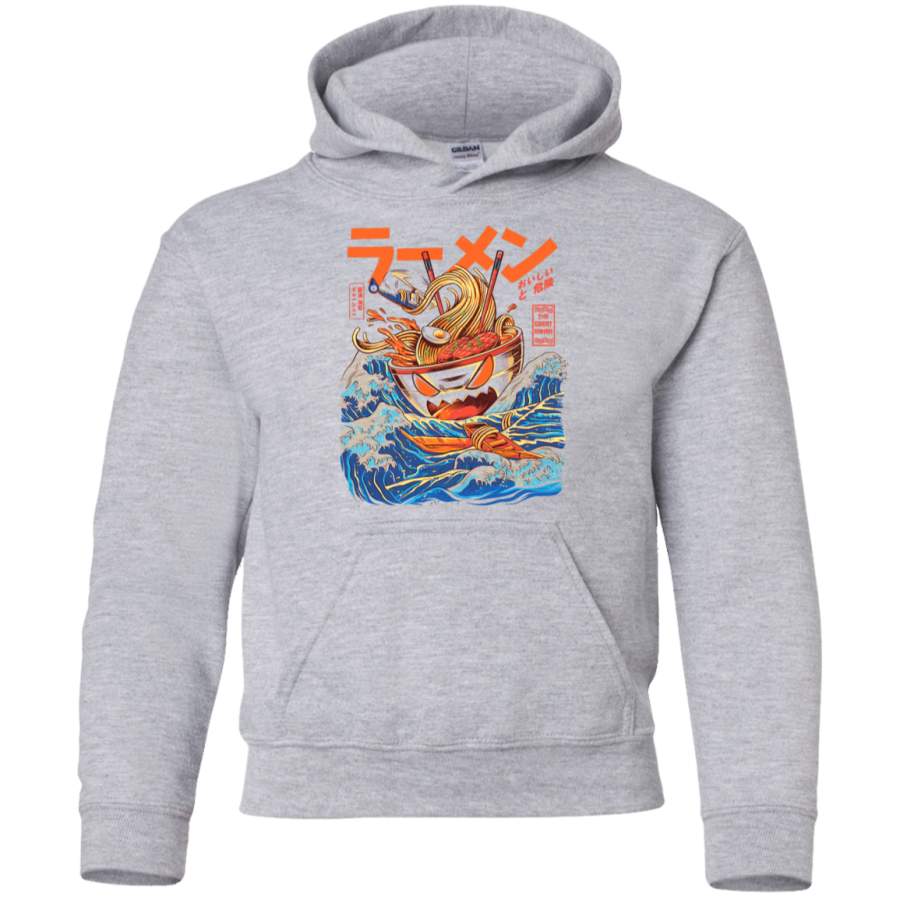 AGR The Great Ramen off Kanagawa Youth Pullover Hoodie