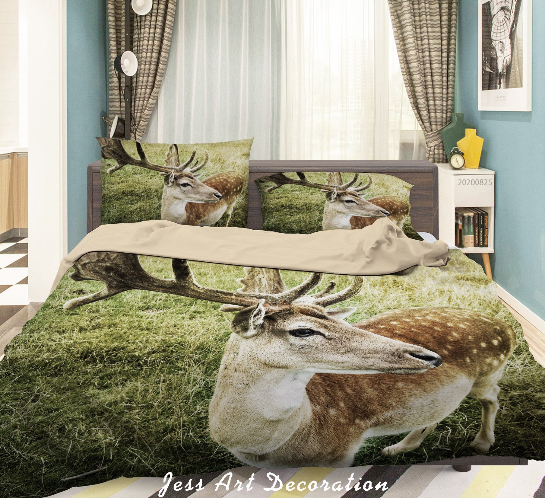 3D Nature Animal Deer Quilt Cover Set Bedding Set Duvet Cover Pillowcases Wj 3370