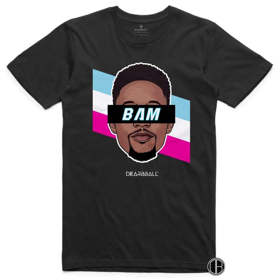 Bam Adebayo T-Shirt – BAM Miami Heat Stripes Limited Edition