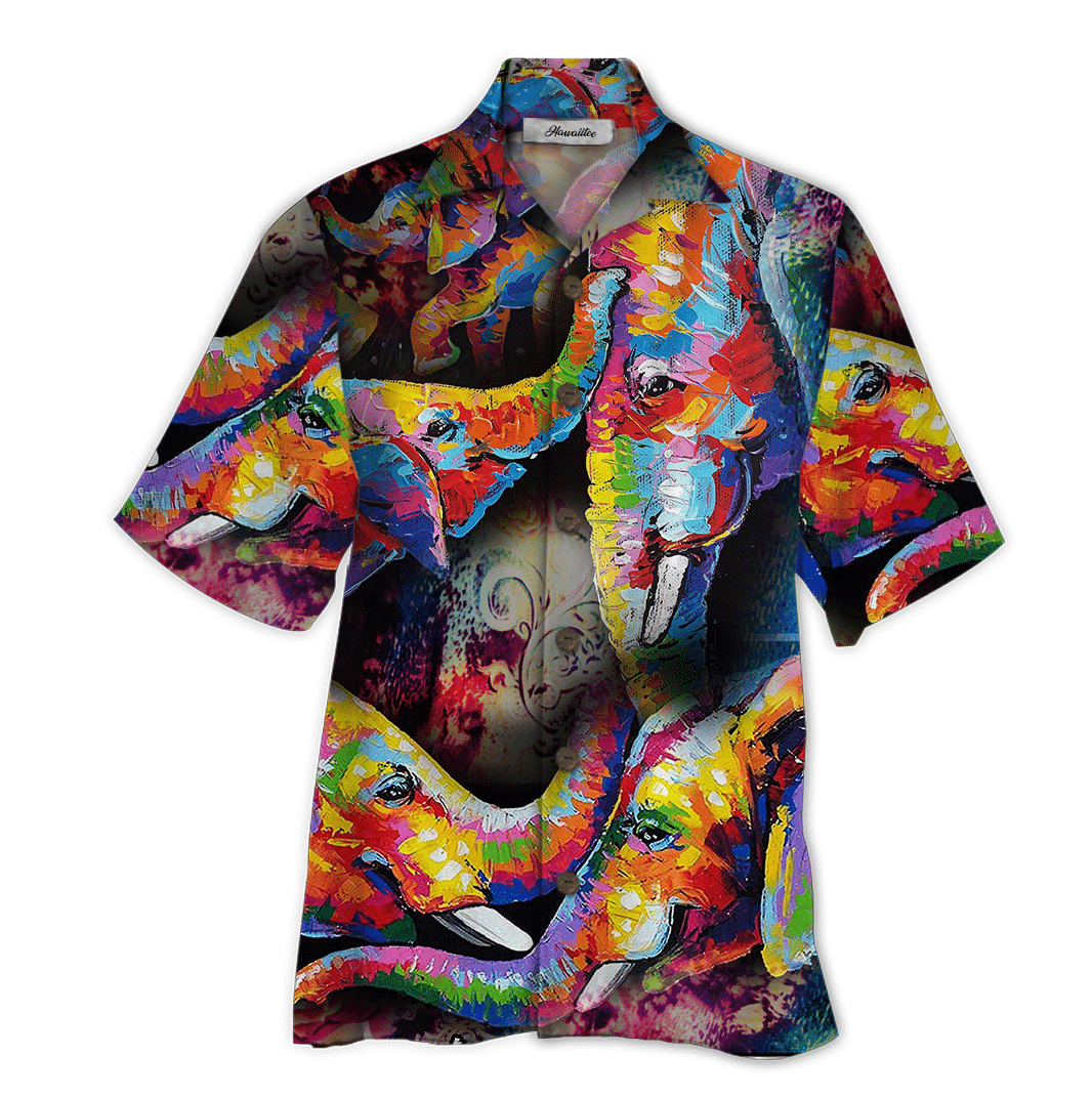 Elephant Colorful Unique Design Unisex Hawaii Shirt For Men And Women Ha97400