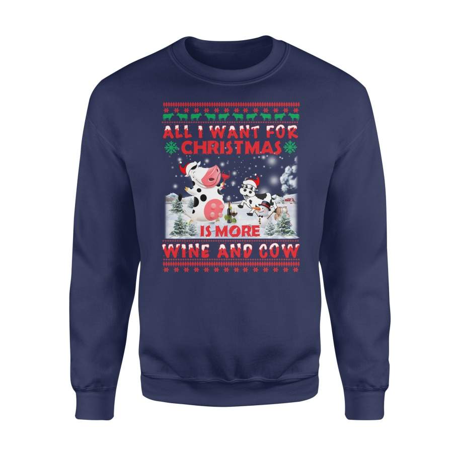 Cow Animal Snowman Wine Christmas Happiness Christmas Snowflakes Party Merry Christmas X-Mas Sweatshirt T shirt Christmas Gift Ideas