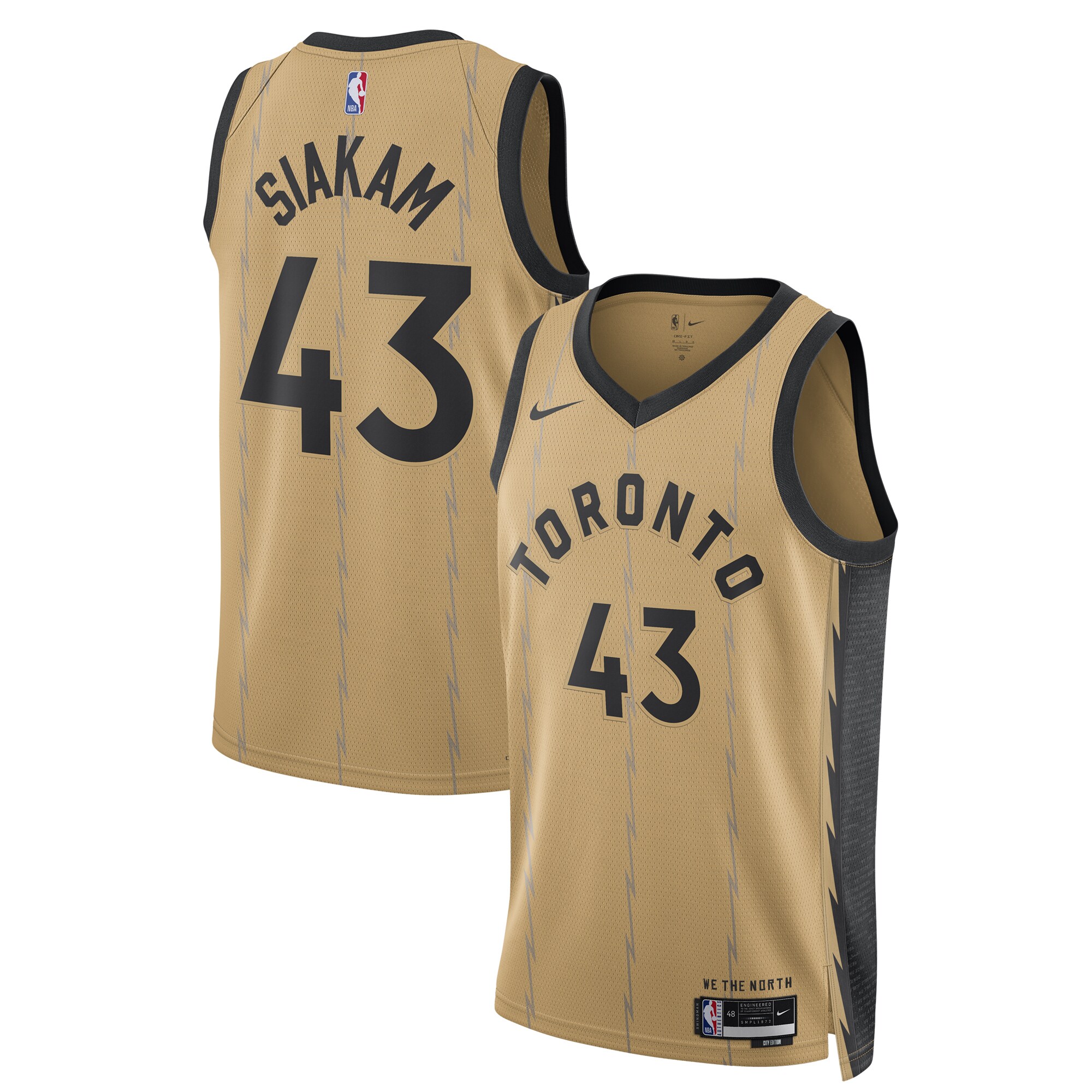 Pascal Siakam Toronto Raptors Unisex 2023/24 Swingman Jersey – Gold – City Edition