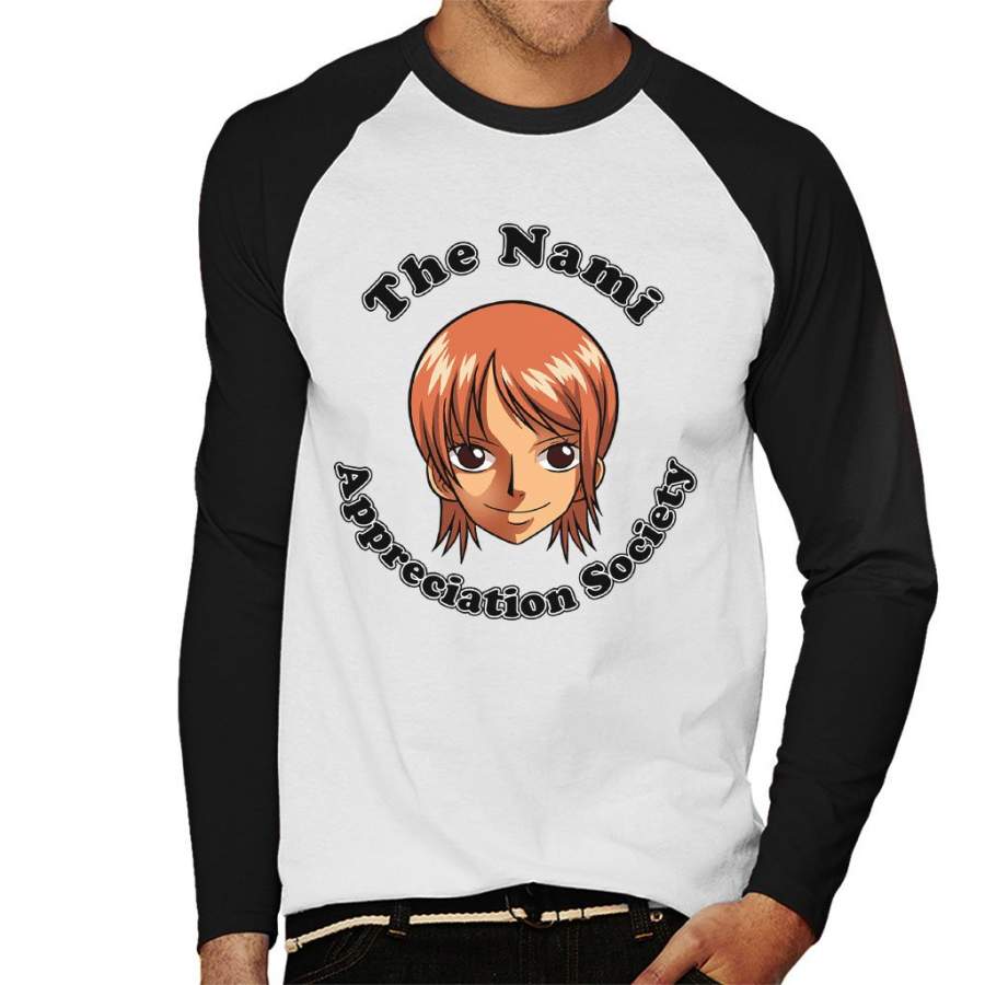 The Nami Appreciation Society One Piece Men’s Baseball Long Sleeved T-shirt