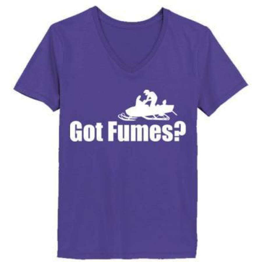 AGR Got Fumes Snowmobile – Ladies’ V-Neck T-Shirt