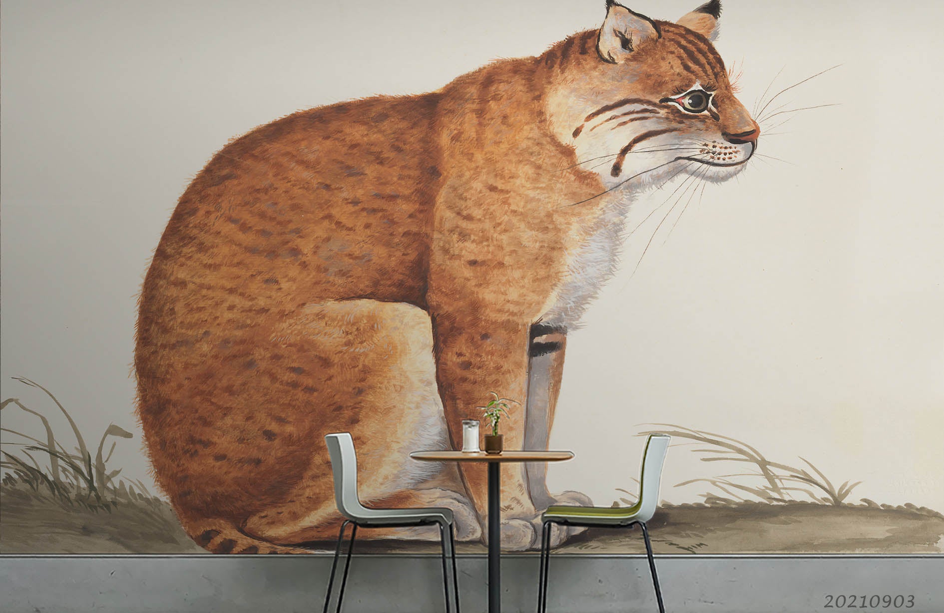 3D Watercolor Animal Cat Wall Mural Wallpaper Lqh 255