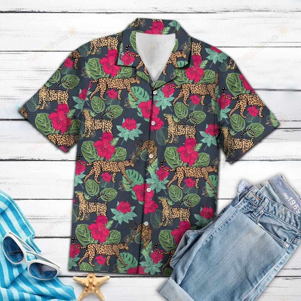 Leopard Hibiscus Flower Hawaiian Shirt Ha7088