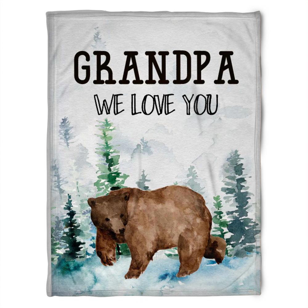 To My Grandpa Beer We Love You Grandpa Fleece Blanket Gift For Grandparents Gift From Granddaughter Gift For Grandson Home Decor Bedding Couch Sofa Soft And Comfy Cozy