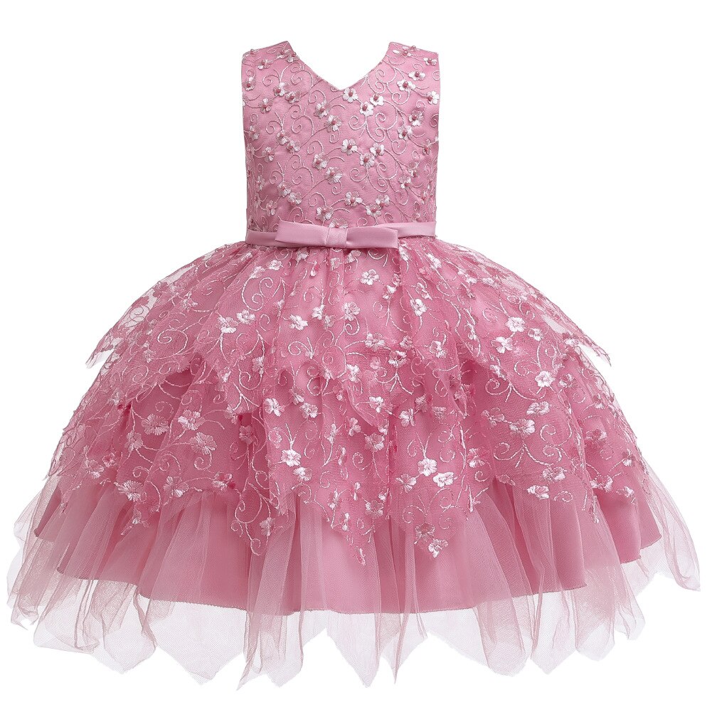 2022 Baby Girls Dress Elegant Princess Dress Kids Dresses For Girl Costume Children Wedding Party Dress vestidos infantil 1-5T alx