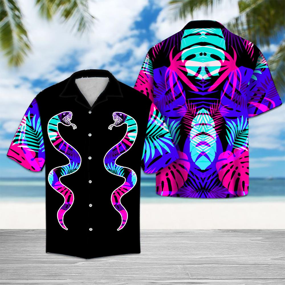 Vibrant Snakes Hawaiian Shirt