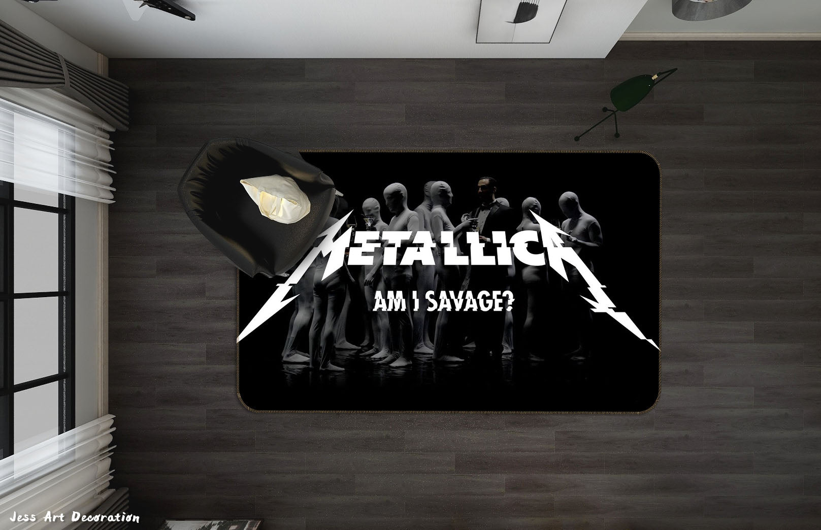 3D Metallica Rock Band Non-Slip Rug Mat 123