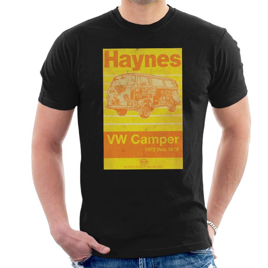 Haynes Workshop Manual Volkswagen Camper 1972 Stripe Men’s T-Shirt