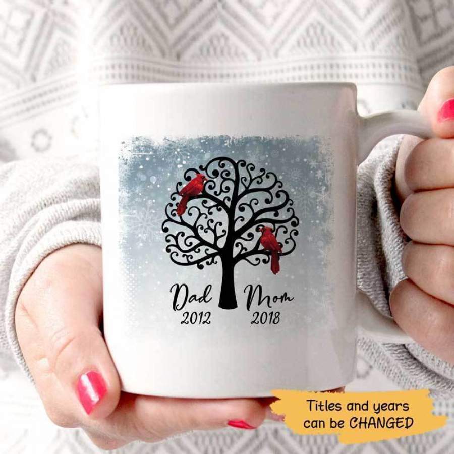 Dad And Mom Cardinal Personalized Mug