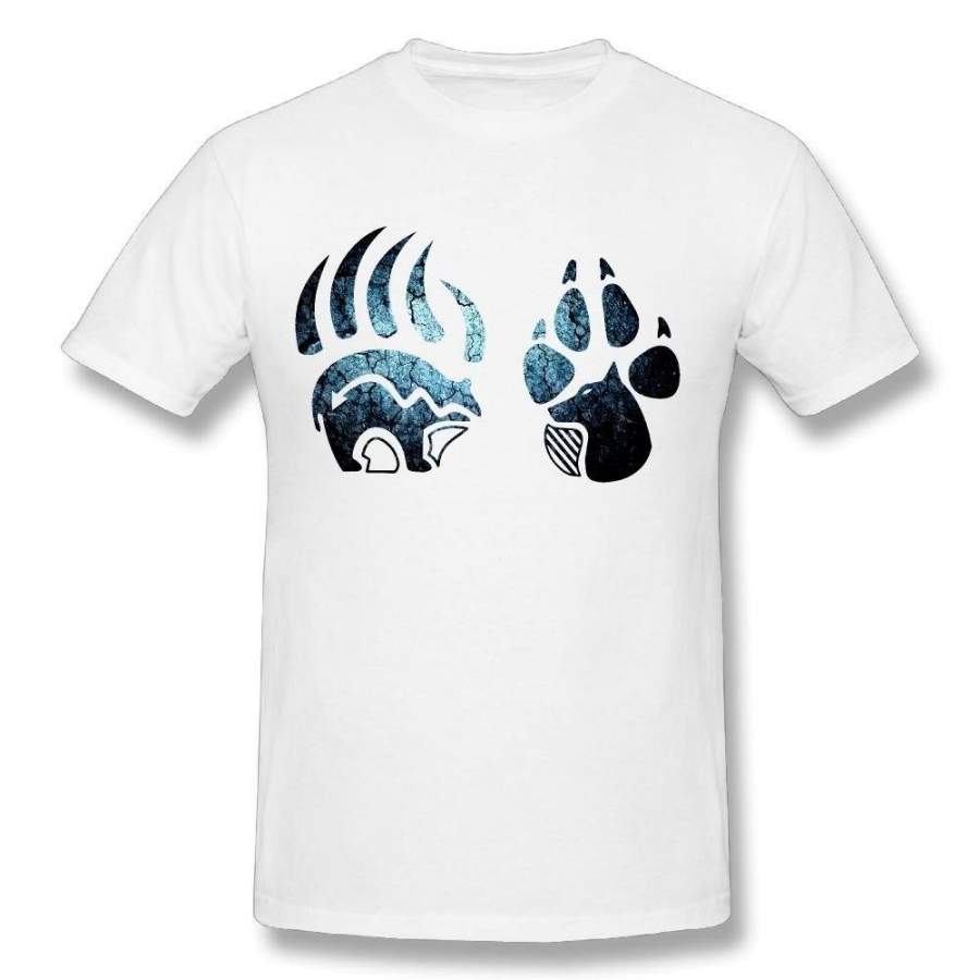 Tribal Wolf Paw Mans’ Fashion Short Sleeve Print T Shirts