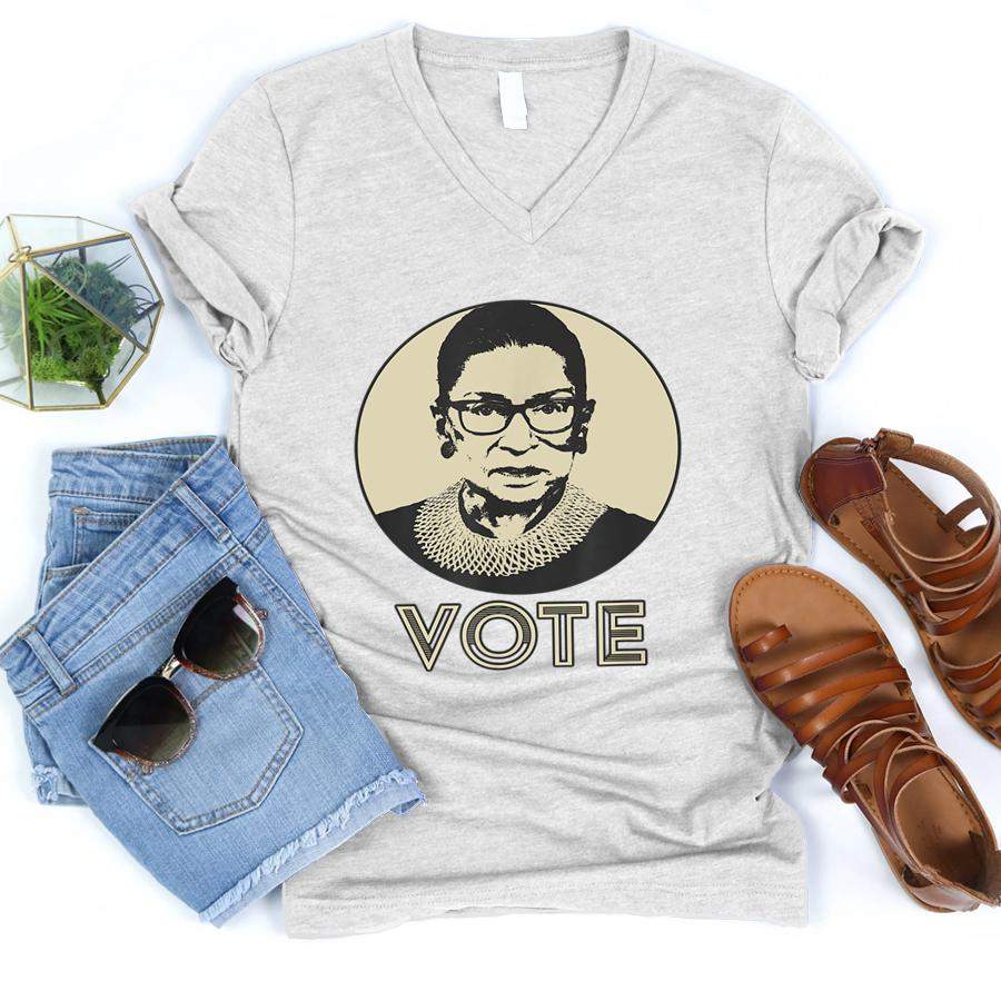 Ruth Bader Ginsburg RBG VOTE  V-Neck