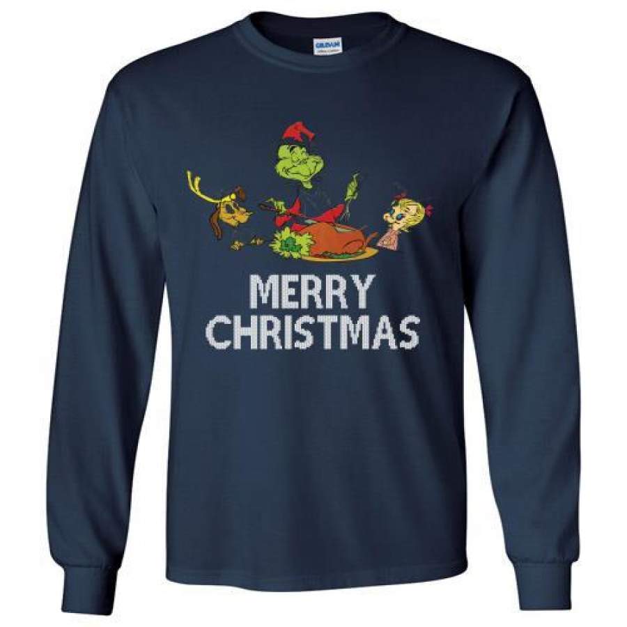 How The Grinch Stole Christmas Cartoon Merry Gift Long T-Shirt