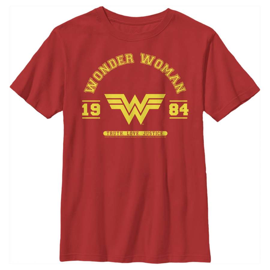 Wonder Woman 1984 Boy’s WW Collegiate  T-Shirt