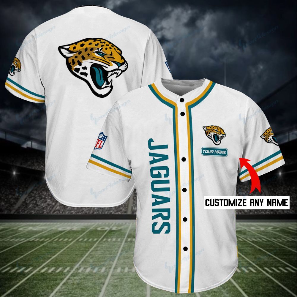 Jacksonville Jaguars Personalized Baseball Jersey Shirt 174