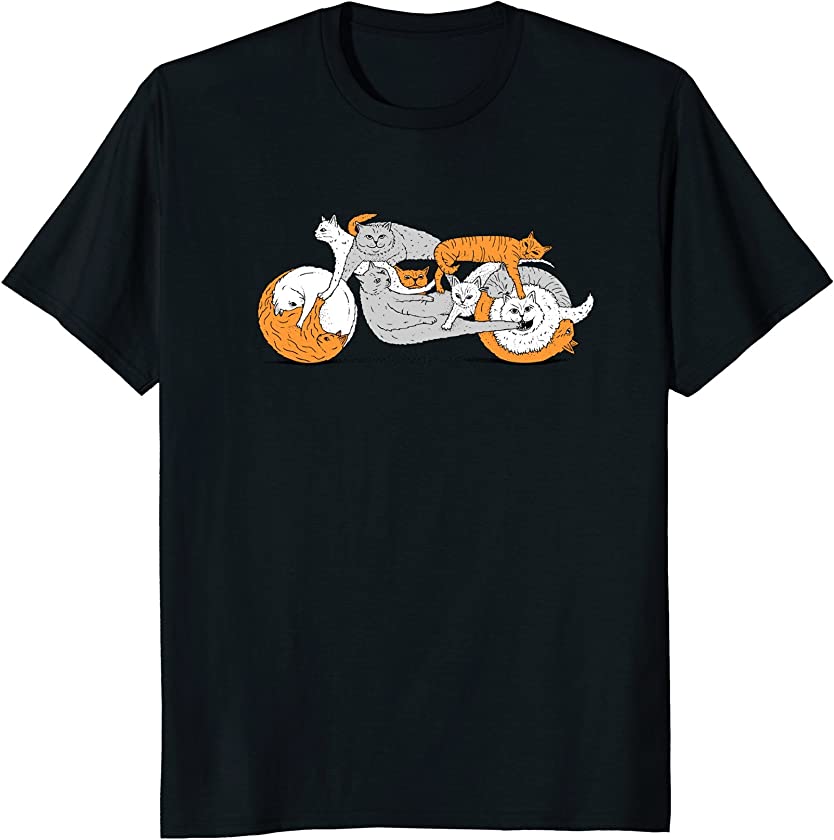 Biker Cat Cafe Racer Motorcycle Kitten T-Shirt