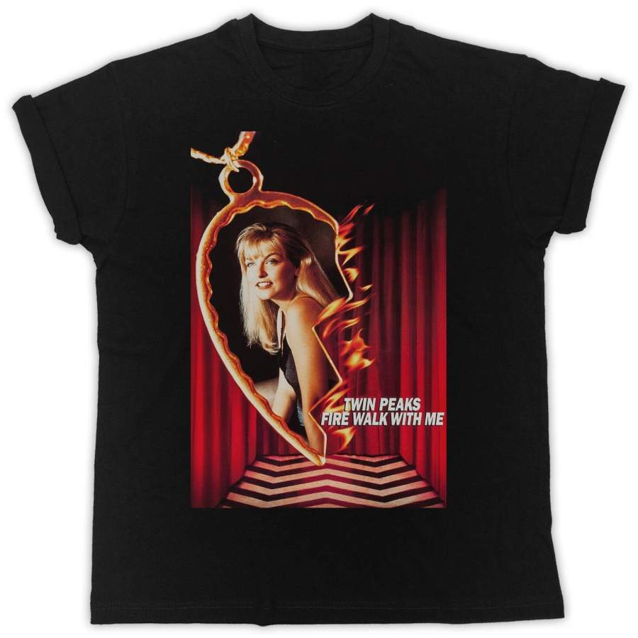 Men’S Fashion T-Shirt Cool Funny Twin Peaks Movie Poster Tshirt Unisex Black Mens T Shirt