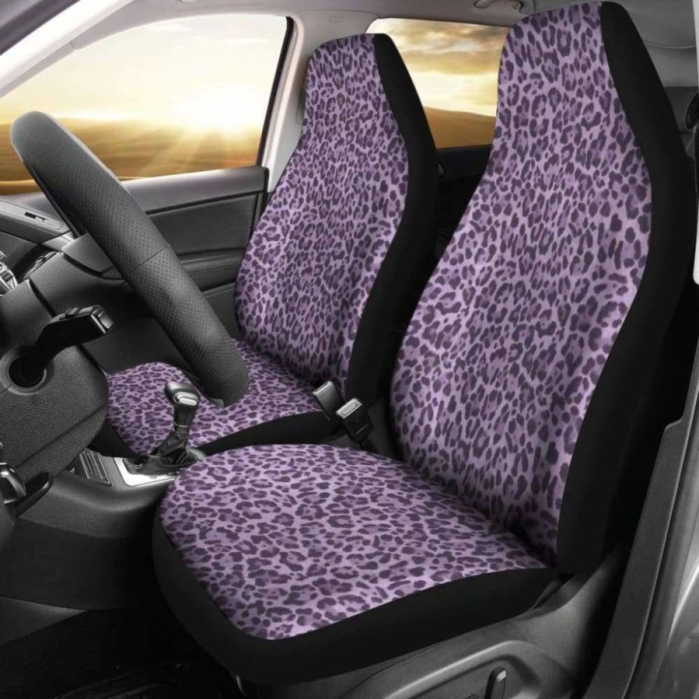 Purple Leopard Print Car Seat Covers Animal Skin 092813