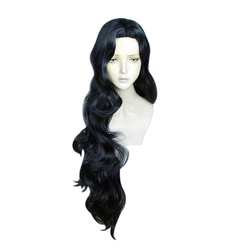 Yamagishi Yukako 120cm Long Wig JoJo’s Bizarre Adventure Cosplay Black Blue Heat Resistant Hair Wig + Free Wig Cap alx