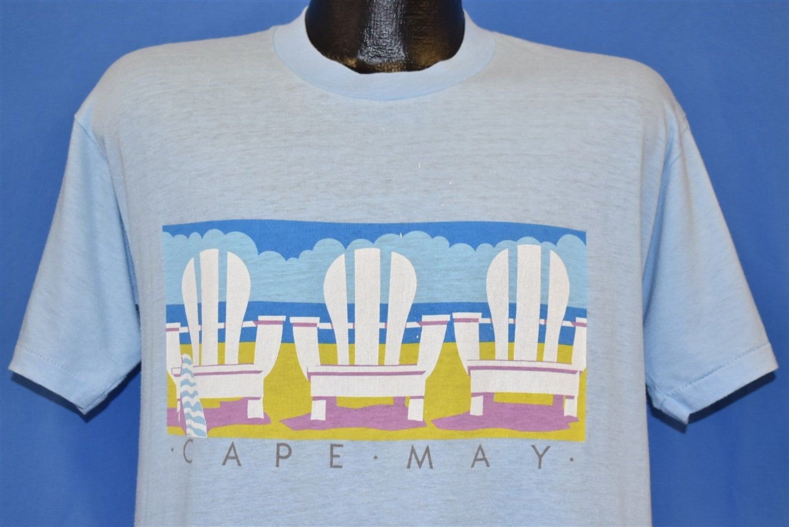 80S Cape May New Beach Chairs Tourist T-Shirt