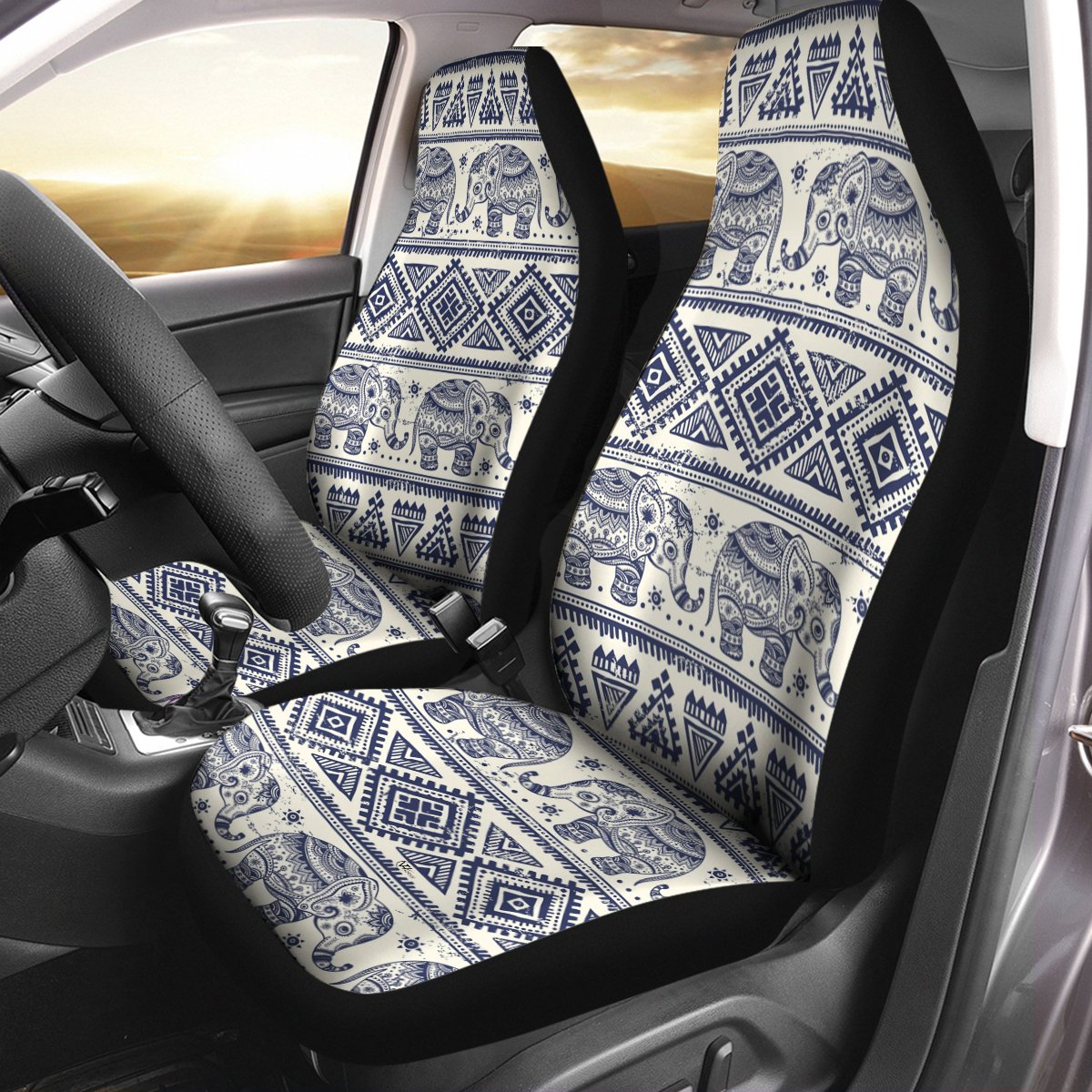 Indian Aztec Elephant Pattern Car Seat Cover Size Universal Fit