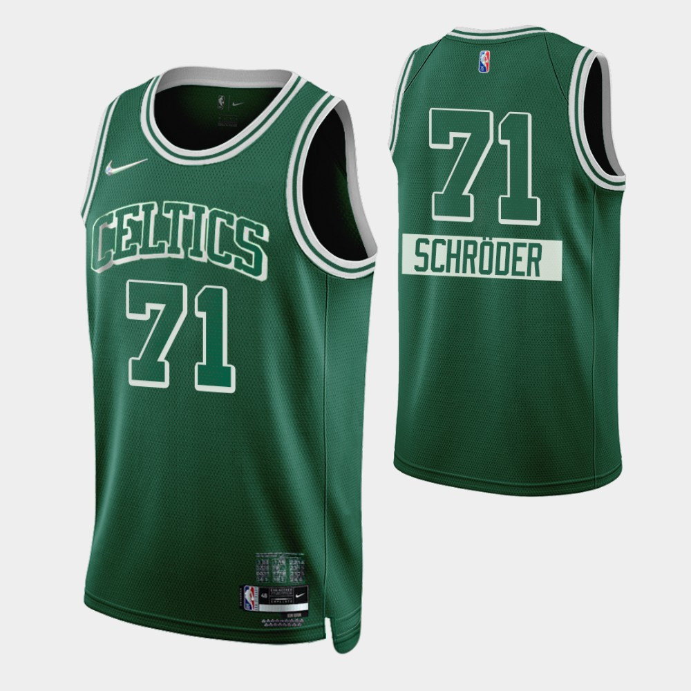 Boston Celtics Dennis Schroder 71 NBA 2021-22 City Brandedition Green Jersey Gift For Celtics Fans