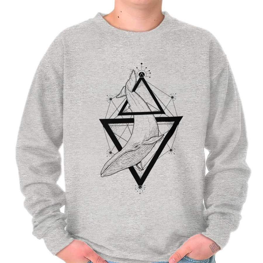 Triangle Whale Crewneck Sweatshirt