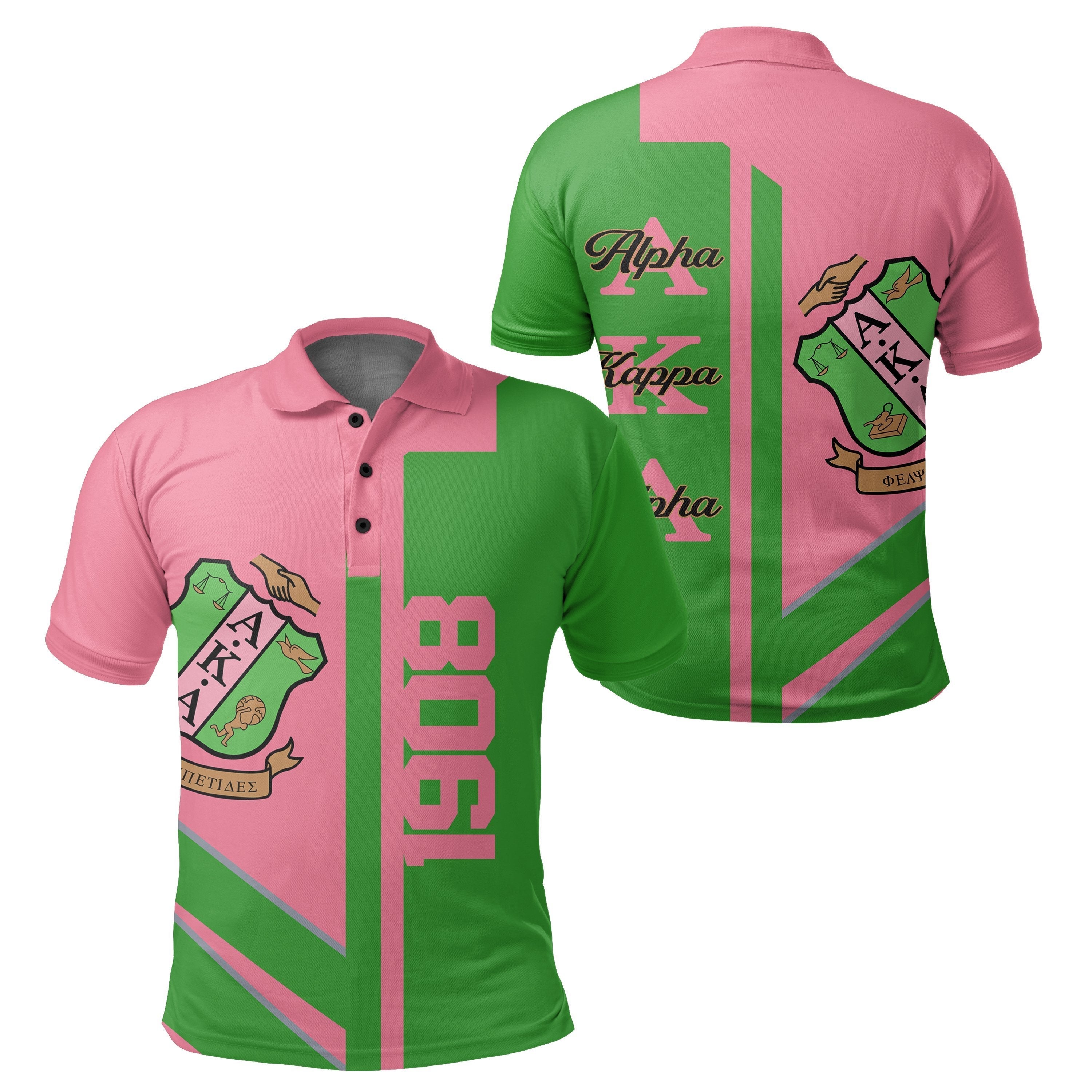 Alpha Kappa Alpha Aka Half Concept Polo Shirt