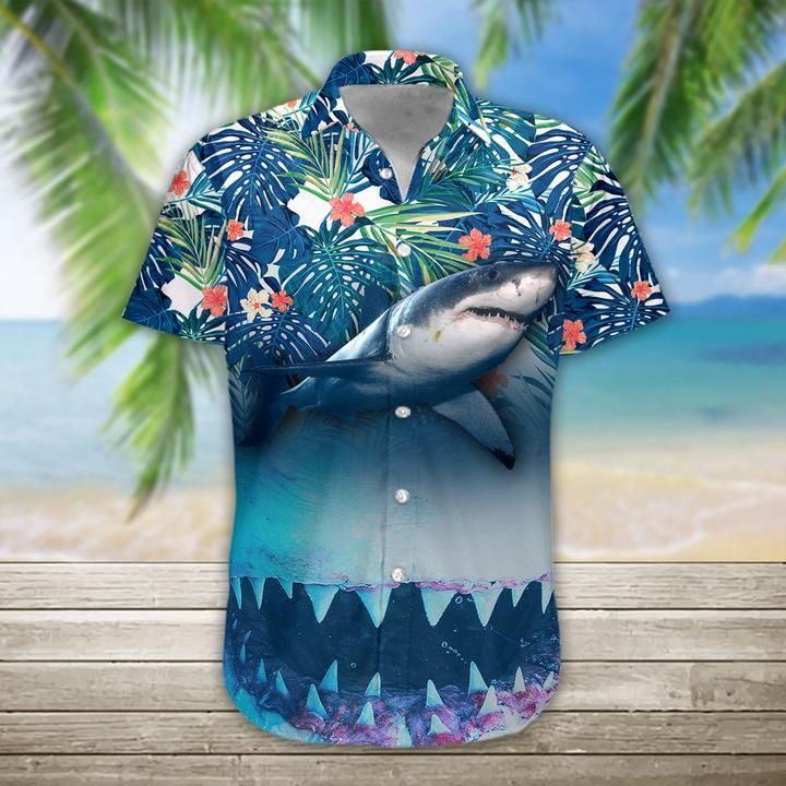 Shark Hawaiian Shirt  Unisex  Adult  Hw1191