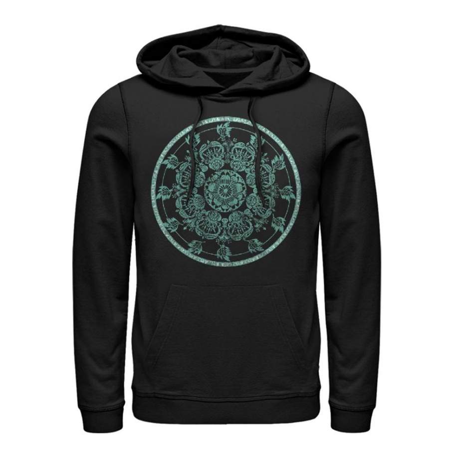 Lost Gods Men’s Henna Circle  Lightweight Hoodie Black