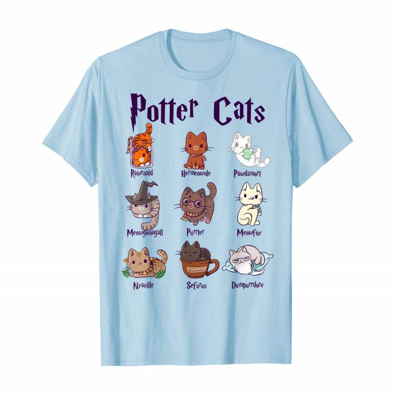 Potter Cats Cute Harry Pawter Kitten Gift For Her T-shirt