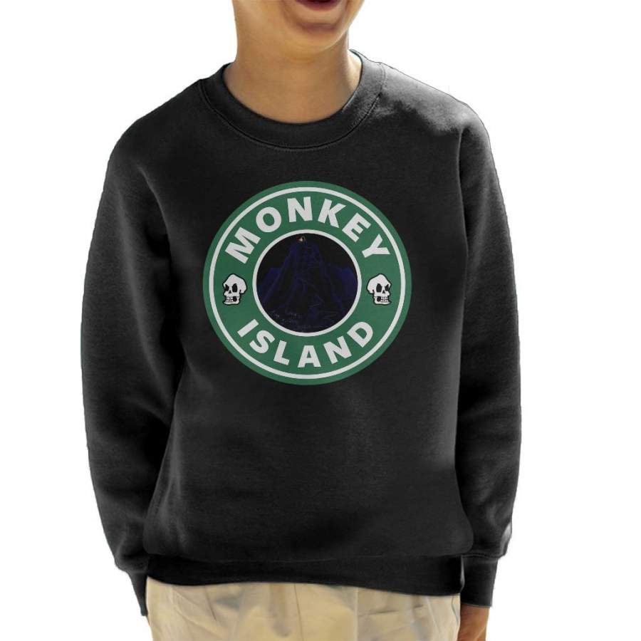 Monkey Island Star Bucks Logo Kid’s Sweatshirt