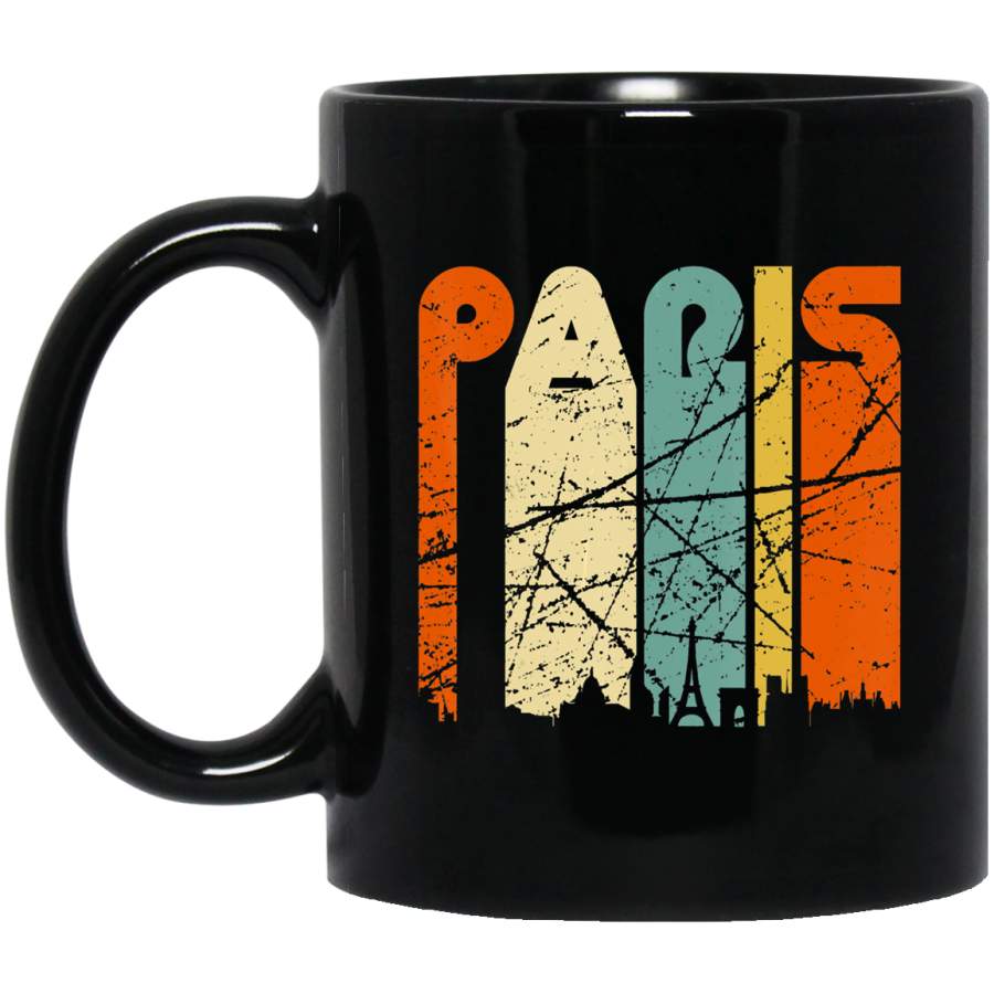 Paris City France Retro Vintage 70s Style Souvenir Design _1831 Coffee Mug