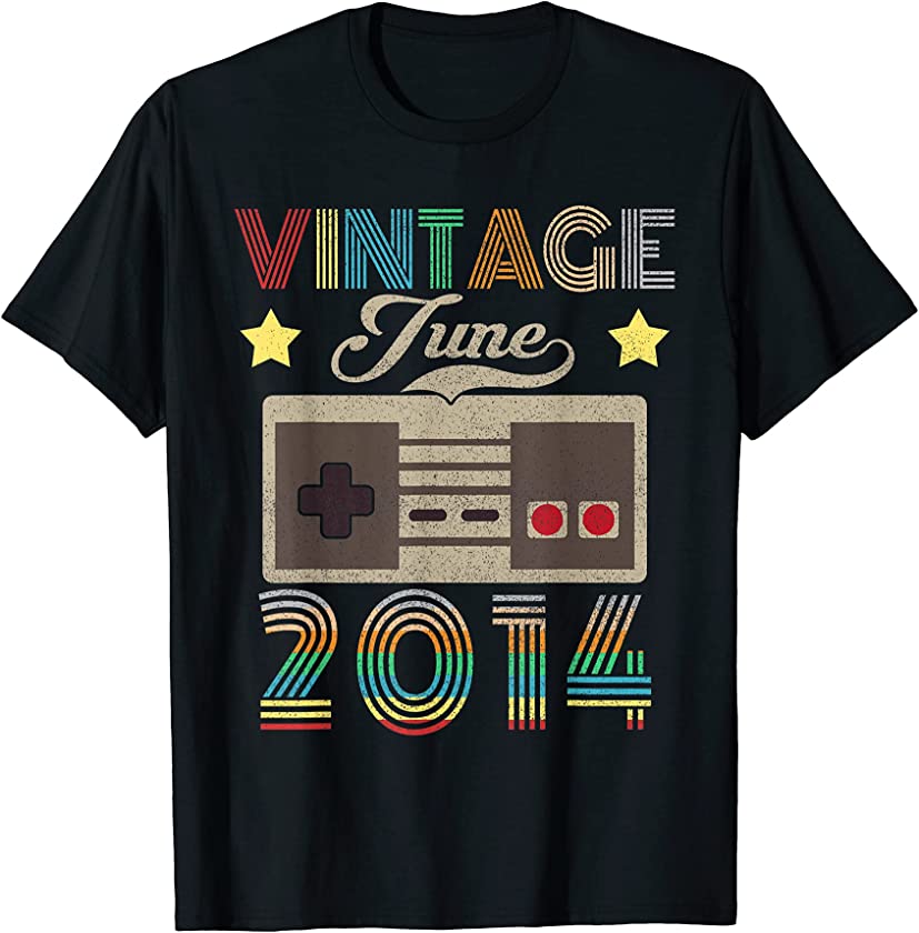 Vintage June 2014 7th Birthday Shirt 7 Year Old T-Shirt