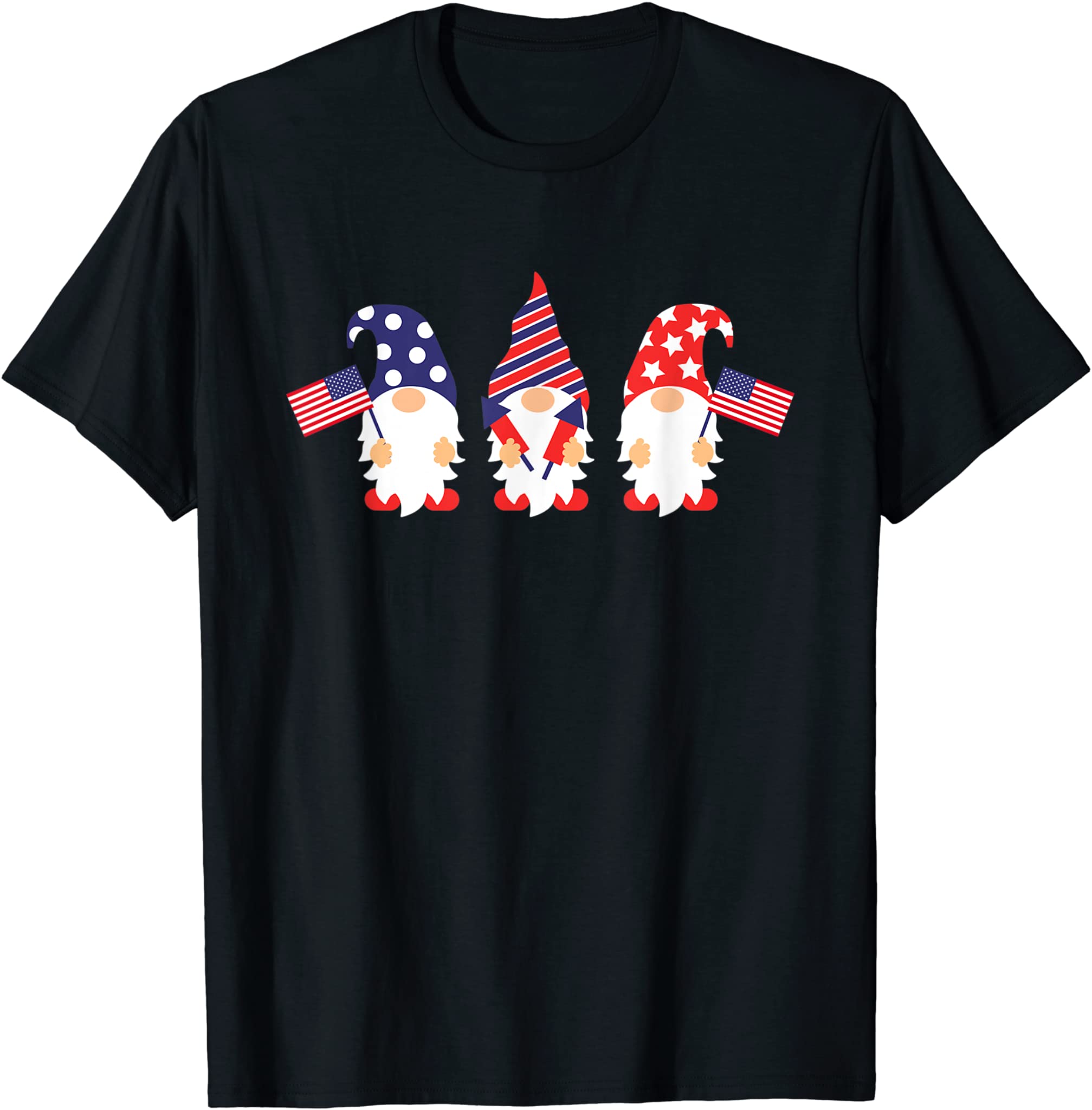 4th Of July Gnomes Shirt Funny American Flag Patriotic T-Shirt