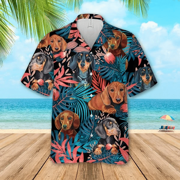 Dachshund Hawaii Shirt Unisex Adult Ha20378