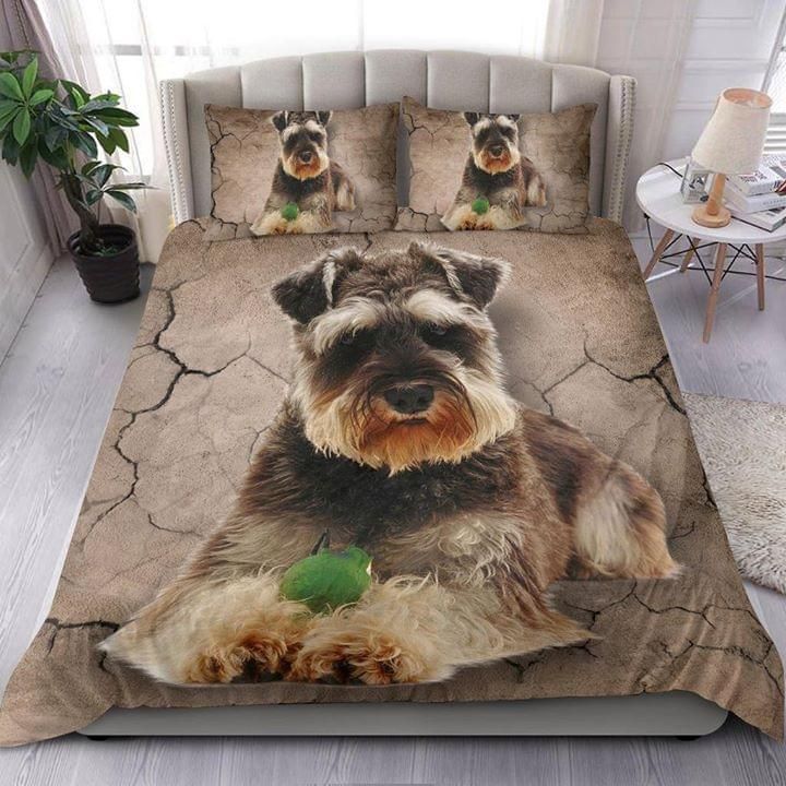 Schnauzer Terrier Dog Animal Duvet Quilt Bedding Set