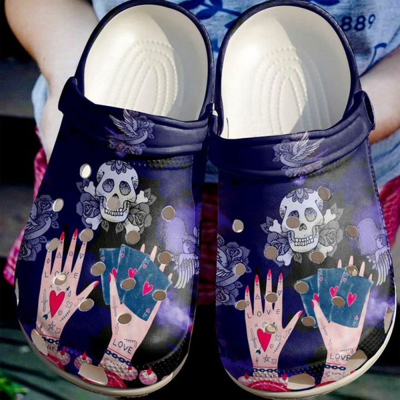 Skull Tattoo 102 Gift For Lover Rubber clog Shoes Comfy Footwear