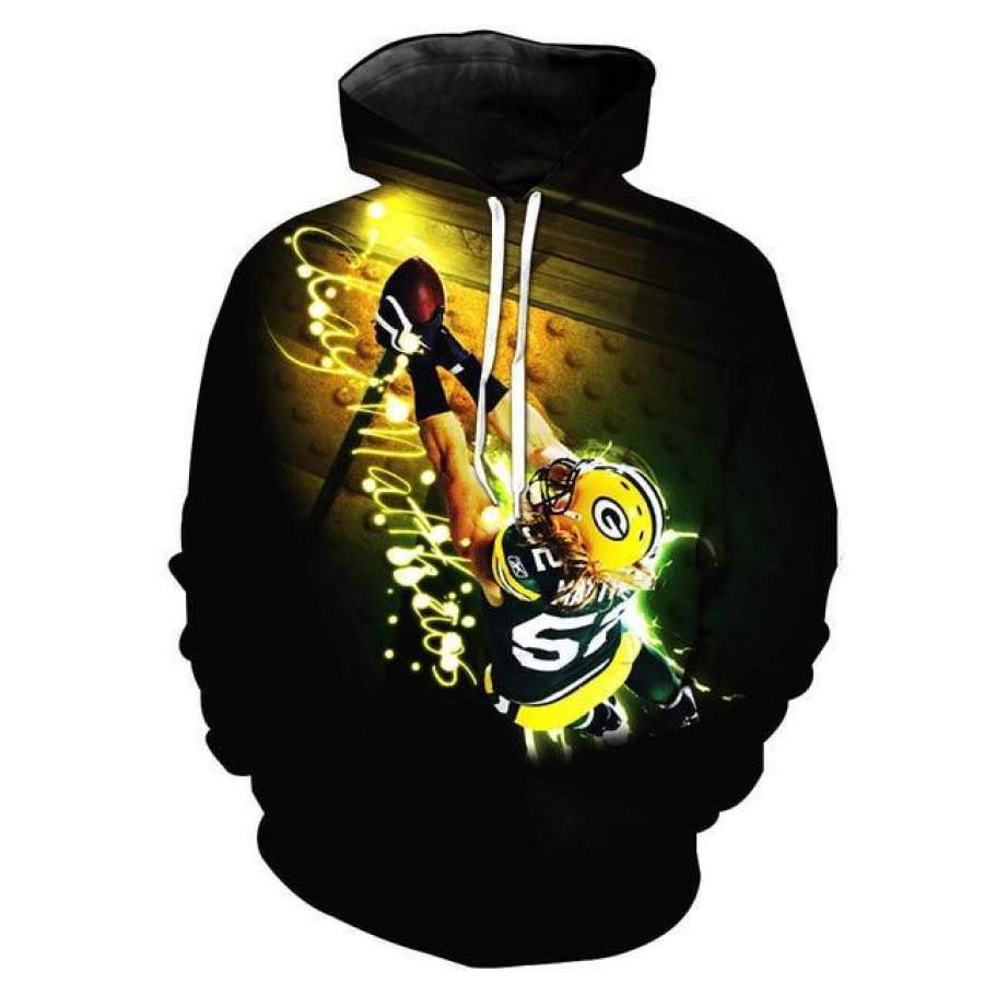 Clay Matthews Green Bay Packers 3D Hoodies