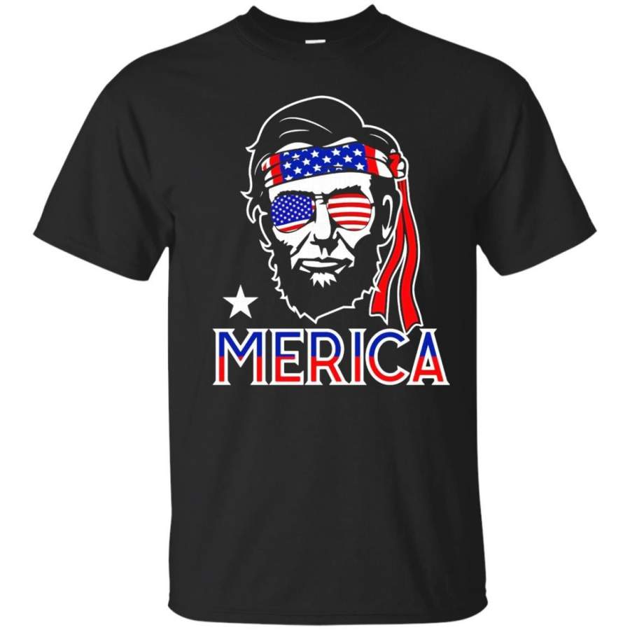 AGR Merica Funny Abe Lincoln 4th of July Hip American T-shirt