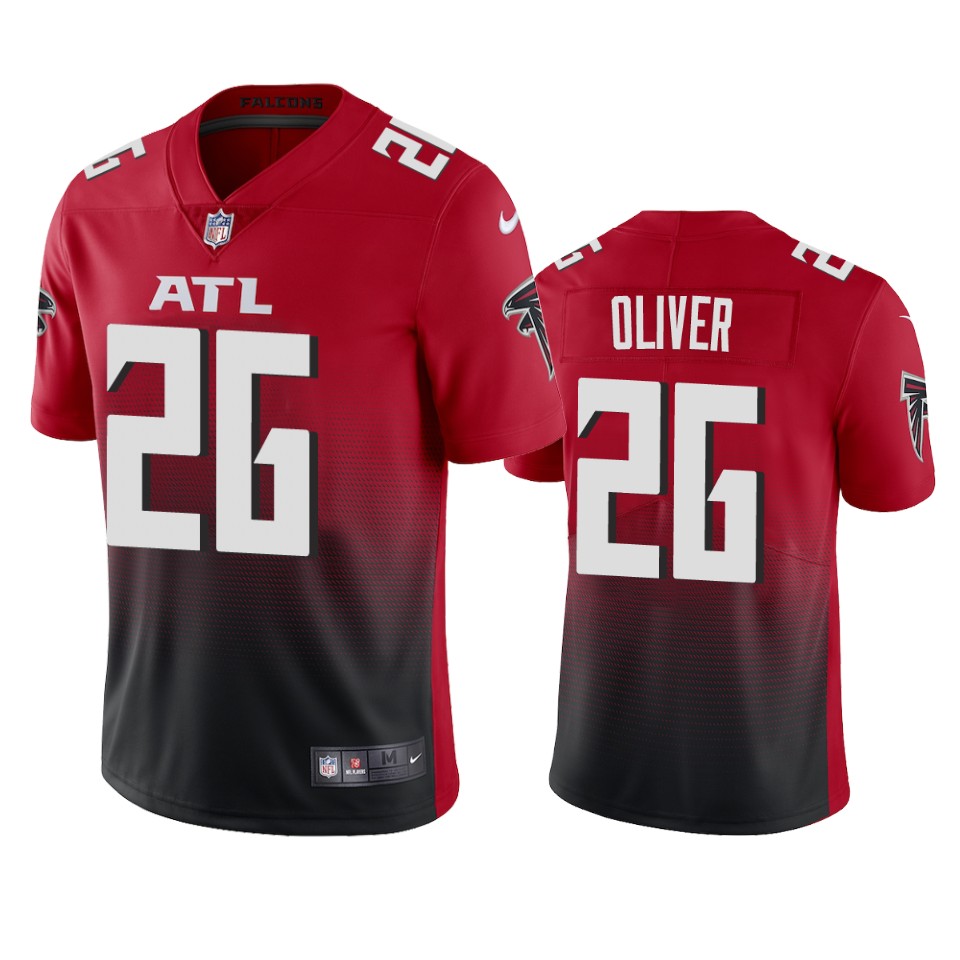 Atlanta Falcons Isaiah Oliver Red 2020 2nd Alternate Vapor Limited Jersey – Mens