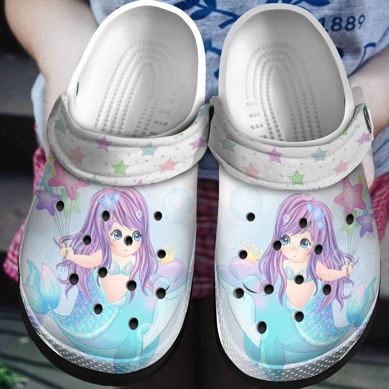 Mermaid Personalized Clog Custom Crocs Comfortablefashion Style Comfortable For Women Men Kid Print 3D Little Mermaid