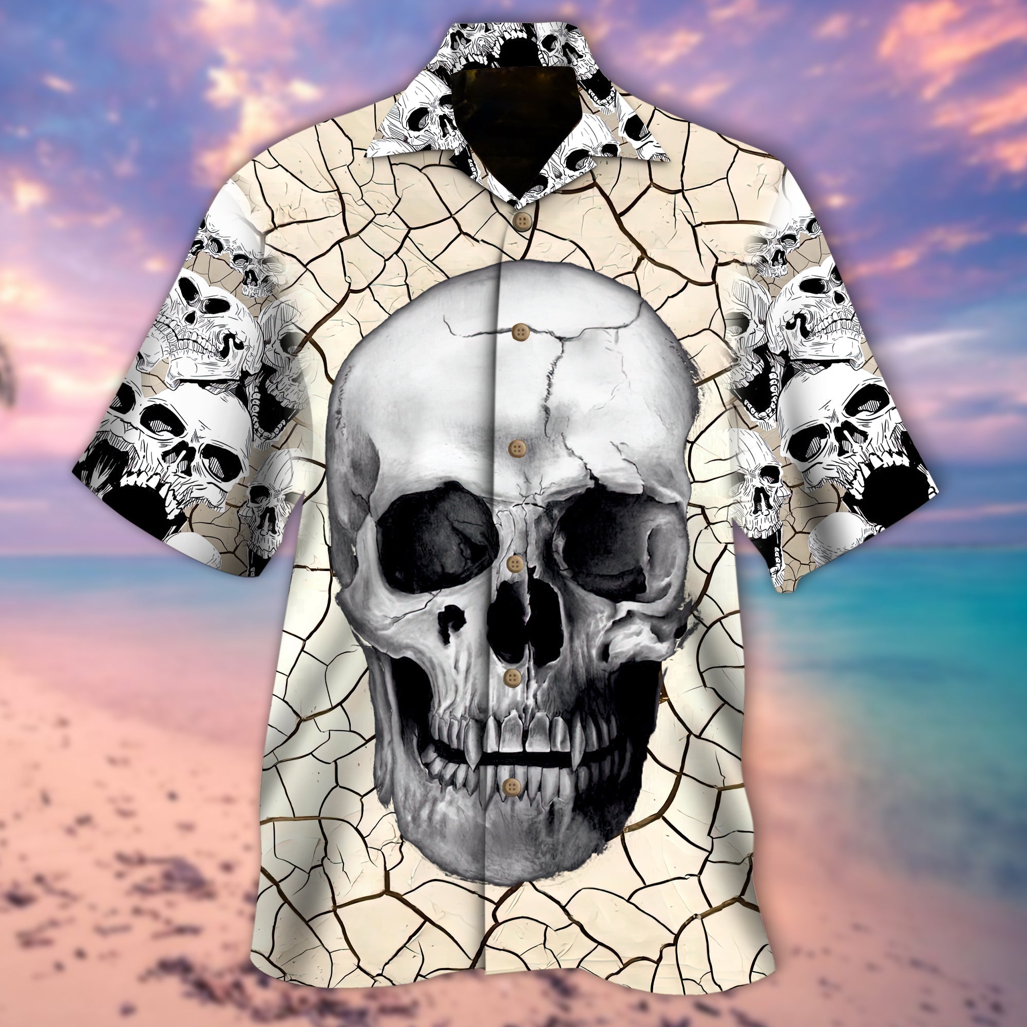 Blooming Stone Skull Hawaii Lover Hawaii Shirt For Men Women Ha24513