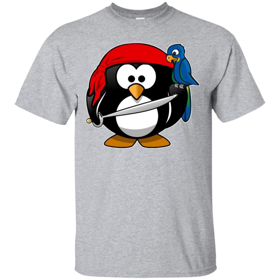 Funny Shirt with Pirate Penguin Animal Comic Cartoon Style T-Shirt