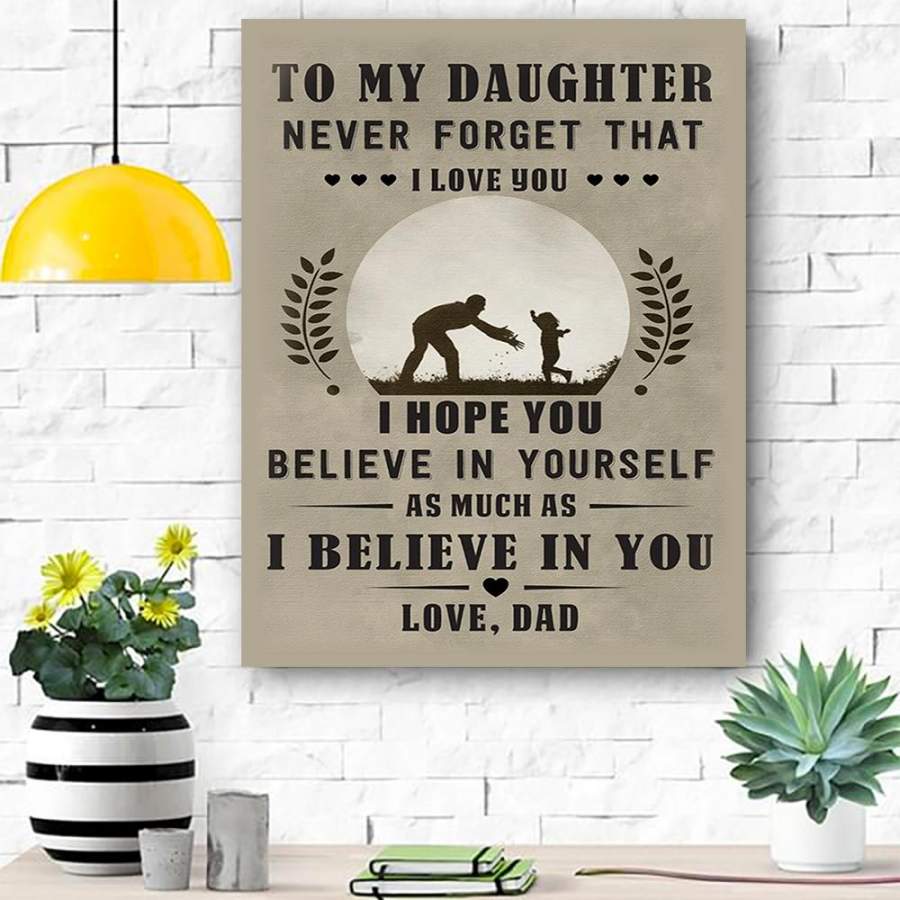 FAMILY POSTER - TO MY DAUGHTER_result - Matte Canvas