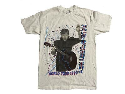 Vintage Paul Mccartney 1990 World Tour T Shirt, Friends Of The Earth 1181