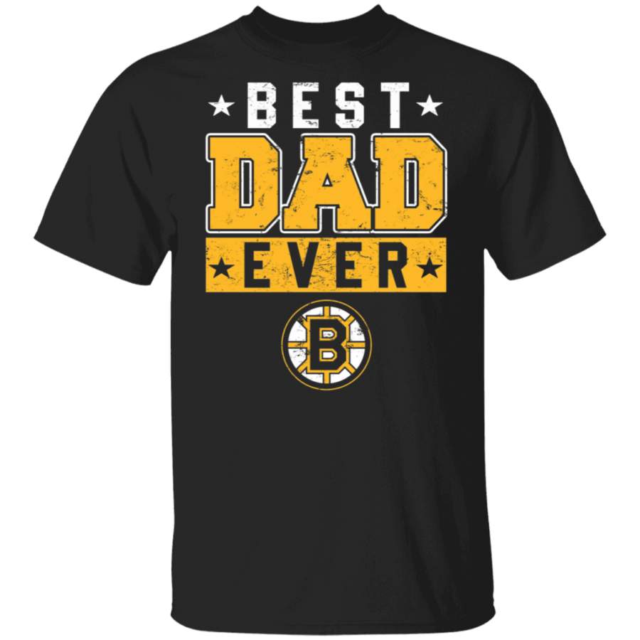 Father’s Day Football Shirt Vintage Best Dad Ever Cool Boston Bruins Dad Football Father’s Day Gifts T-Shirt