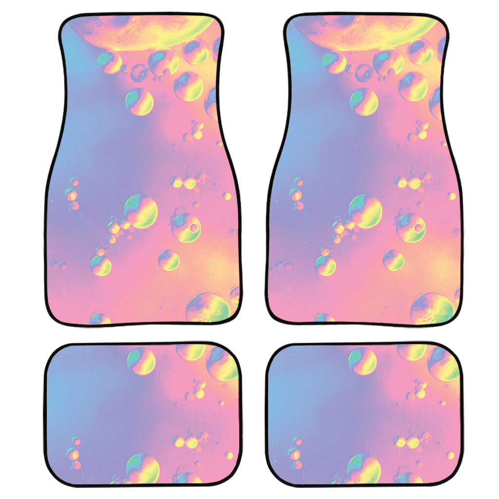 Pastel Acid Melt Print Front And Back Car Floor Mats, Front Car Mat